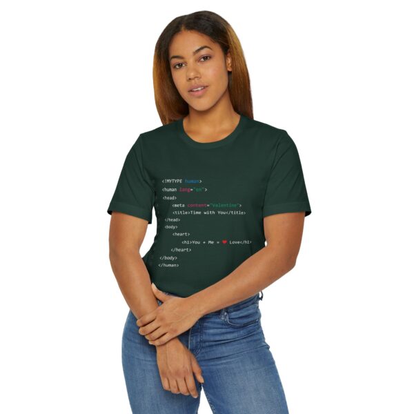 Code Love Unisex T-Shirt, Geek Love Shirt, Programmer Gift, Valentine's Day T-Shirt, Cute Tech Shirt, Heartfelt Coding Tee - Image 8