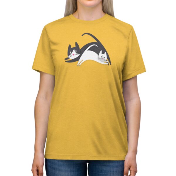 Cat Duo Playful Unisex Triblend Tee, Feline Lovers T-Shirt, Animal Graphic Shirt, Pet Owner Gift, Cat Mom Dad Clothes - Image 7