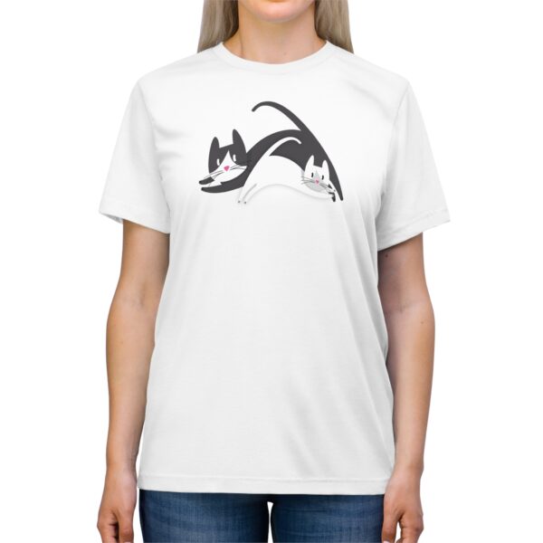 Cat Duo Playful Unisex Triblend Tee, Feline Lovers T-Shirt, Animal Graphic Shirt, Pet Owner Gift, Cat Mom Dad Clothes - Image 3