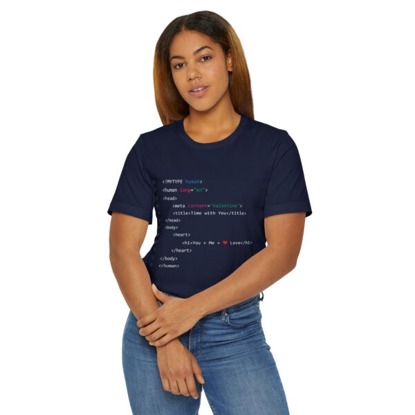 Code Love Unisex T-Shirt, Geek Love Shirt, Programmer Gift, Valentine's Day T-Shirt, Cute Tech Shirt, Heartfelt Coding Tee - Image 12