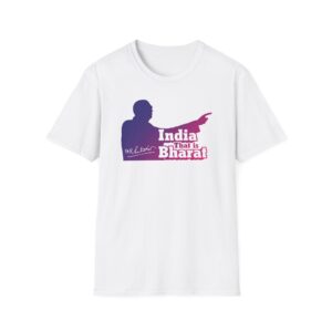 India That Is Bharat Light Color Tee (Magenta-Blue) - Inspired by Dr. B.R. Ambedkar