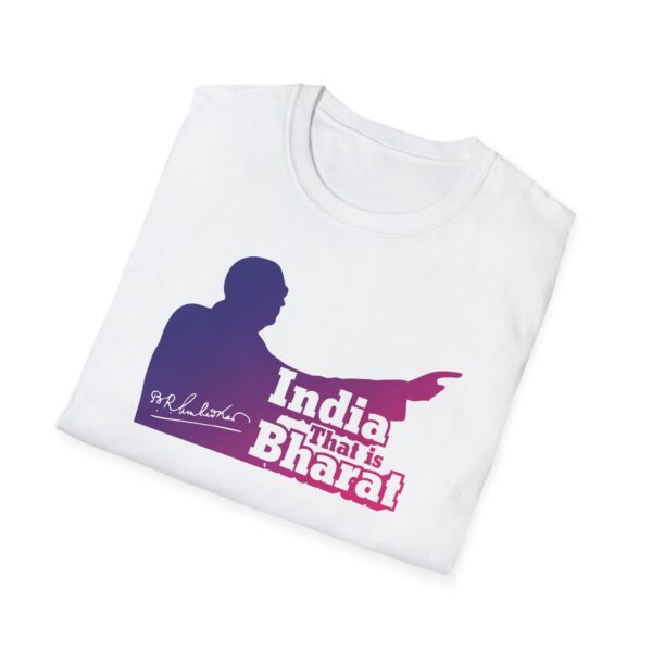 India That Is Bharat Light Color Tee (Magenta-Blue) - Inspired by Dr. B.R. Ambedkar - Image 4