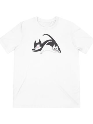 Cat Duo Playful Unisex Triblend Tee, Feline Lovers T-Shirt, Animal Graphic Shirt, Pet Owner Gift, Cat Mom Dad Clothes
